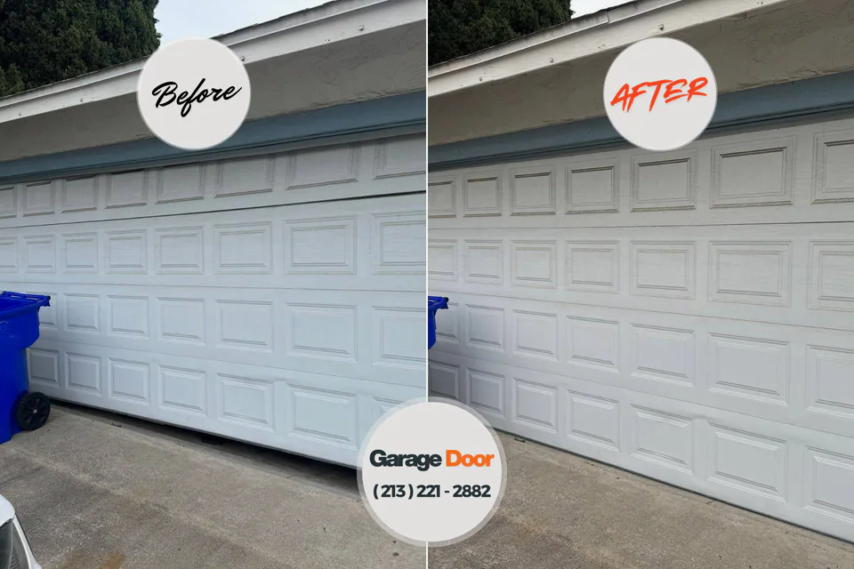 Before and after: garage door repair Harleigh, PA